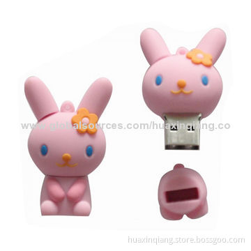 Animal-shaped USB Flash Drive, 128MB-64GB Capacities, Logo Design, USB 2.0/3.0 Interface